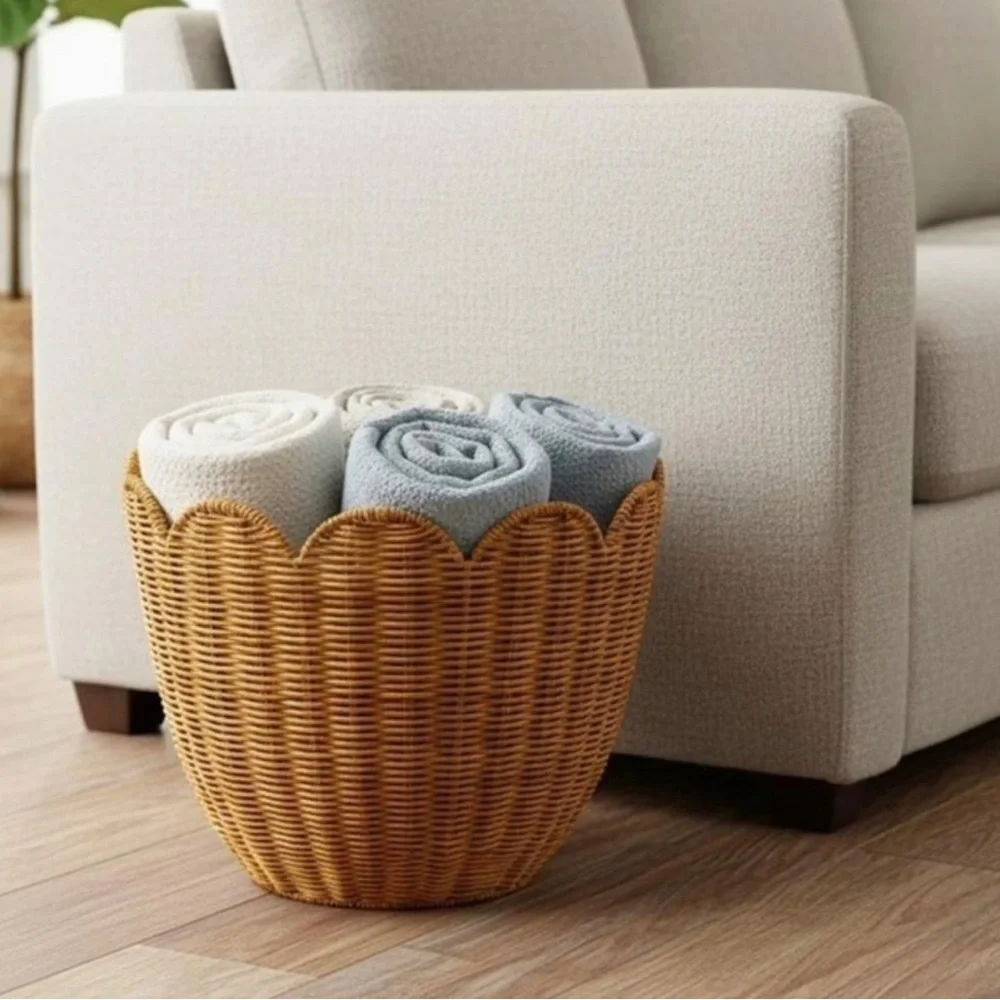 My Texas House Scalloped Decorative Basket - Walmart